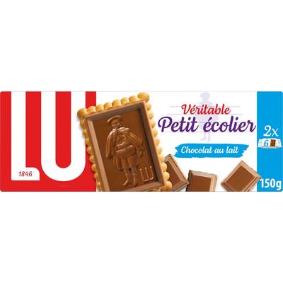 Lu Biscuit Petit écolier chocolat au lait, 12 biscuits - 150g