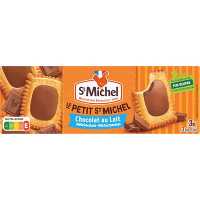 St Michel Biscuits cœur chocolat au lait, 9 biscuits - 132g