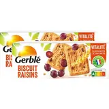 Gerblé Vitalité 16 Biscuits Raisins -43% de sucres en moins, Lot de 2x270g