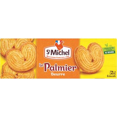 St Michel Palmier au beurre fin et croustillant 2x6, 87g