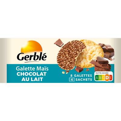 Gerblé 8 Galettes de Maïs au Chocolat au Lait, 124g