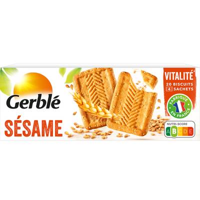 Gerblé Vitalité 20 Biscuits Sésame -43% de sucres en moins, 230g