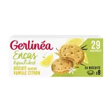 Gerlinéa 24 Biscuits saveur vanille citron -39% de sucres en moins, 156g