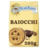 Mulino Bianco Biscuits Baiocchi fourrés à la Crème aux Noisettes et au Cacao, 260g