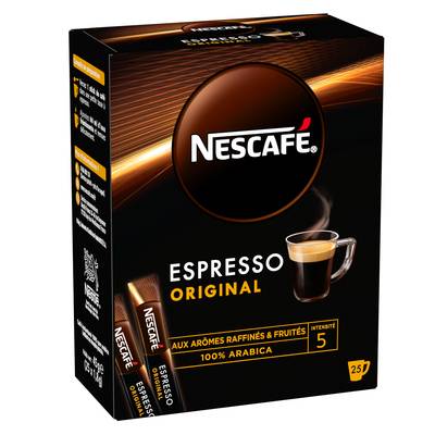 Nescafé Café Soluble Espresso Original, 25 Sticks