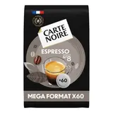 Carte Noire Dosettes de café Espresso n°8 compatibles Senseo, 60 dosettes