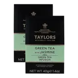 Taylors of Harrogate Thé vert au jasmin, Lot de 2x20 sachets