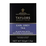Taylors of Harrogate Thé Noir Earl Grey aromatisé à la bergamote 20 sachets, 50g