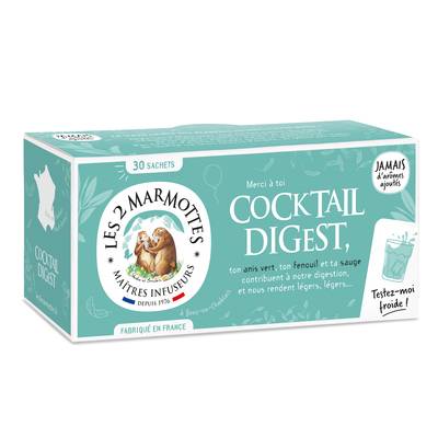 Les 2 Marmottes Infusion Cocktail Digest, 30 sachets