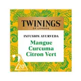 Twinings Infusion Ayurveda Mangue Curcuma et Citron Vert, 20 sachets