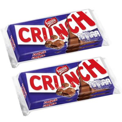 Crunch Chocolat au Lait Crunch, Lot de 2x100g