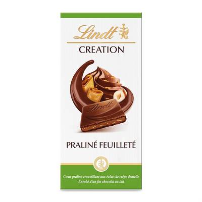 Lindt Chocolat création praliné feuilleté, 150g