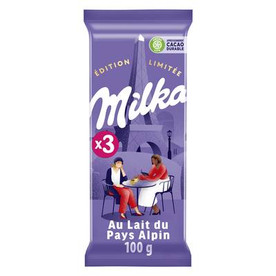 Milka Chocolat au lait du pays alpin, 3x100g
