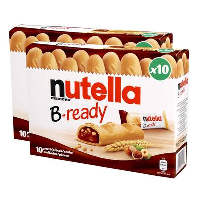 Nutella Bisuit Fourré B-ready, Lot de 2x10 biscuits - 220g