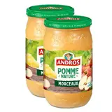 Andros Dessert de pomme avec morceaux, Lot de 2x740g