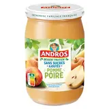 Andros Purée de pommes et de poires sans sucres ajoutés, 650g