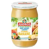 Andros Purée de pommes et de bananes sans sucres ajoutés, 650g
