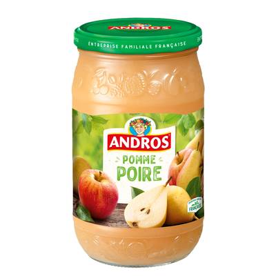 Andros Purée de pomme poire en bocal, 750g