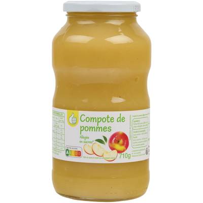 Pouce Compote pomme allégée en sucres, 710g