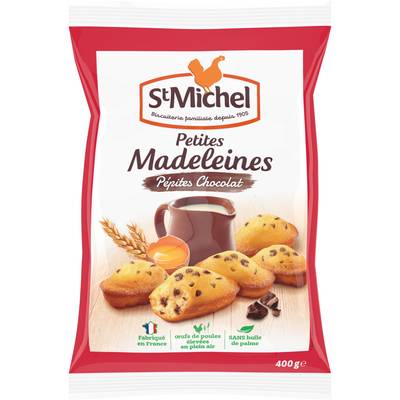 St Michel Petite madeleine aux pépites de chocolat, 400g