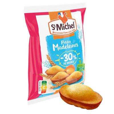 St Michel Petites Madeleines -30% de Sucres, 400g