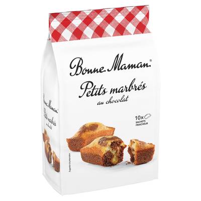 Bonne Maman Petit marbré au chocolat x10, 300g
