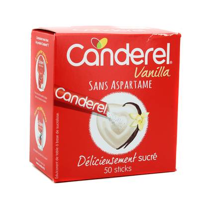 Canderel 50 Sticks Vanilla 100% sucralose, 100g