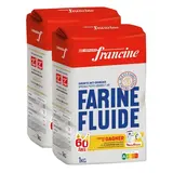 Francine Farine de blé fluide Type 45, Lot de 2x1kg