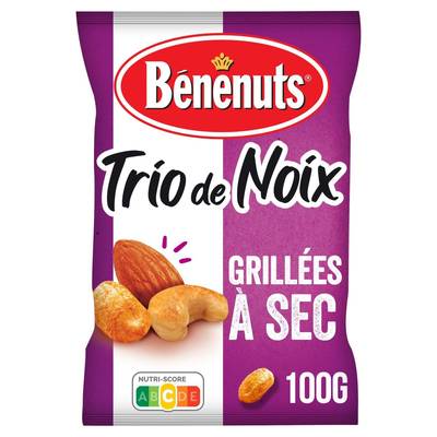 Benenuts Mélange Trio de Noix Grillées à Sec, 100g