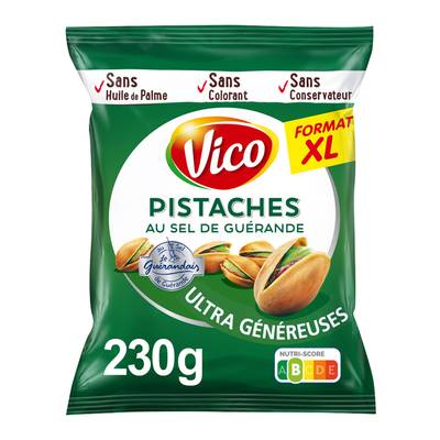 Vico Pistaches Grillées à sec au sel de Guérande, 230g