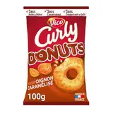 Curly Biscuits soufflés Donuts saveur oignons caramélisés sucré salé, 100g