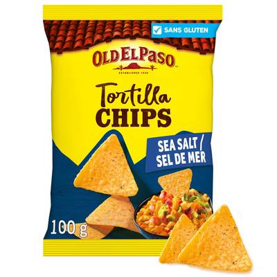 Old el Paso Chips Tortilla au Sel de Mer, 100g