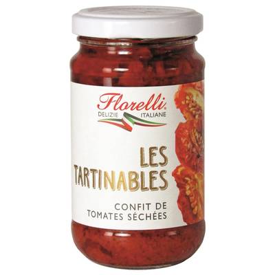 Florelli Confit de Tomates Séchées - Tartinable en bocal, 190g