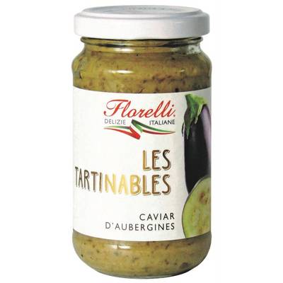 Florelli Caviar d'Aubergines - Tartinable en bocal, 190g