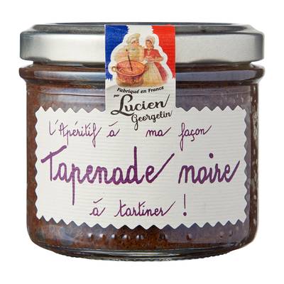 Lucien Georgelin Tapenade Noire à tartiner en bocal, 100g