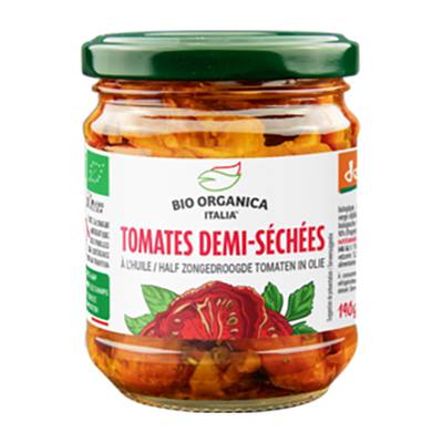 Bio Organica Italia Tomates demi-séchées bio en bocal, 190g