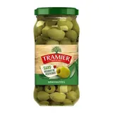 Tramier Olives Vertes Dénoyautées Zero Résidus de Pesticides en bocal, 160g