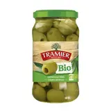 Tramier Olives Vertes Dénoyautées Bio en bocal, 130g