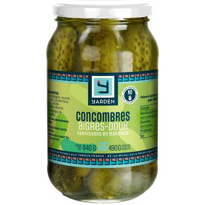 Yarden Concombres Aigres-Doux, 490g