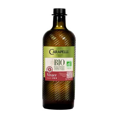 Carapelli Huile d'Olive Vierge Extra Vivace Bio Fruitée, 75cl