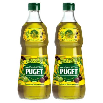 Puget Huile d'olive vierge extra, Lot de 2x1L
