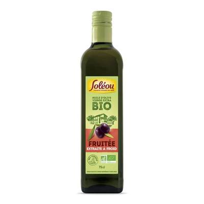Soléou Huile d'olive vierge extra fruitée bio, 75cl