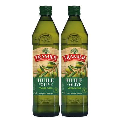 Tramier Huile d'olive vierge extra, Lot de 2x75cl