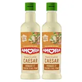 Amora Sauce Crudités Caesar Fromage et touche d'ail fumé en flacon souple, Lot de 2x38cl