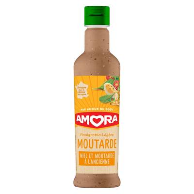Amora Vinaigrette légère à la moutarde - Miel et moutarde à l'ancienne, 38cl
