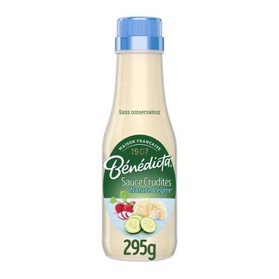 Bénédicta Sauce crudités nature légère en flacon souple, 295g