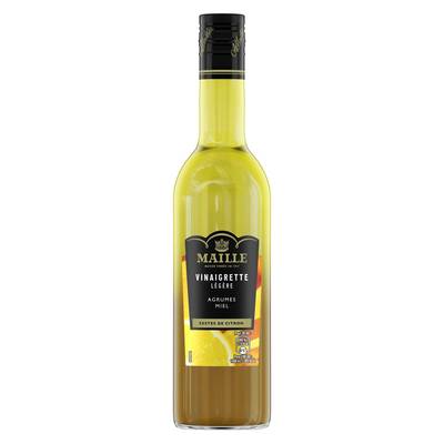 Maille Vinaigrette Agrumes Miel Zestes de citron légère en bouteille, 36cl