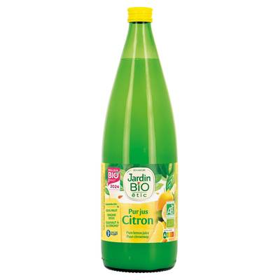 Jardin Bio Etic Pur jus de citron bio de Sicile, 1L