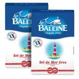 La Baleine Gros Sel de Mer Iodé, Lot de 2x1kg
