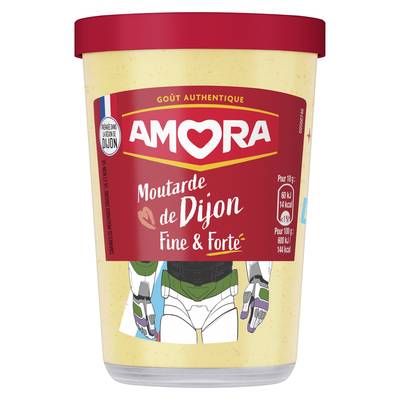 Amora Moutarde de Dijon Fine et Forte en verrine, 185g